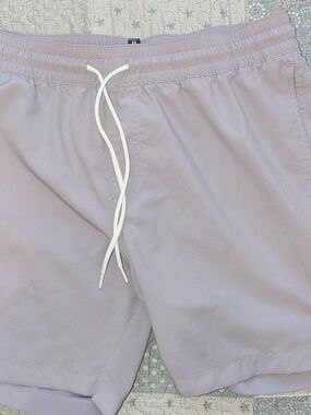 Billabong Men's Light Lavender Swim Trunks with White Drawstring